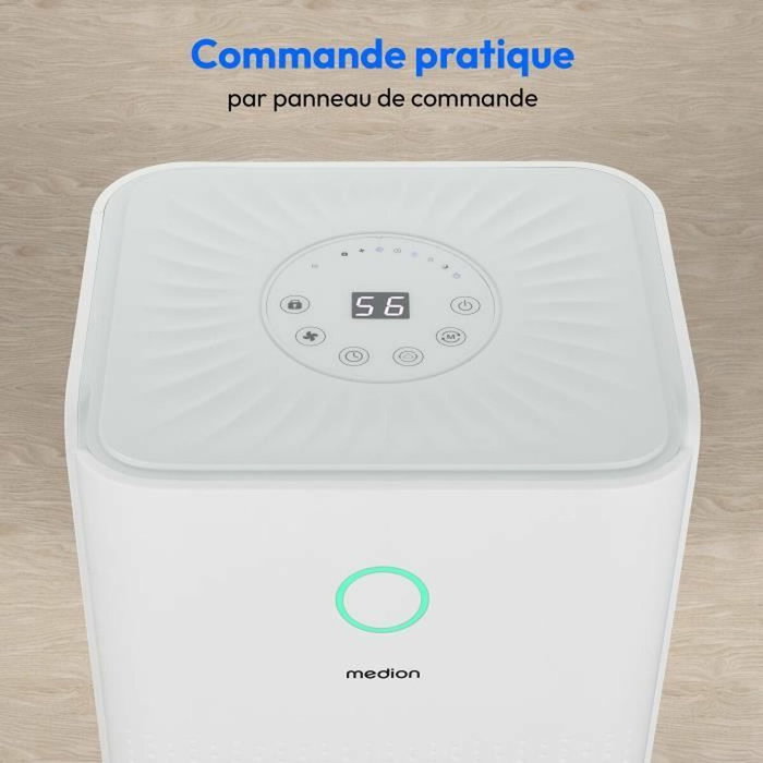 Medion DH10 Déshumidificateur 12L/jour avec réservoir 2L
