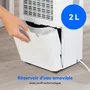 Medion DH10 Déshumidificateur d'air 12L/24h, Réservoir 2L, Compact avec Timer et Réglage d'Humidité, Idéal Petits Espaces