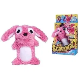 Smoby - Screamerz - Peluche interactive Lapin 27 cm - Avec sons déclenchés par secousse et bouton - Convient à partir de 3 ans