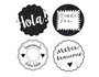 Innspiro Kit 4 Tampons Bois Gratitude et Encre Jaune