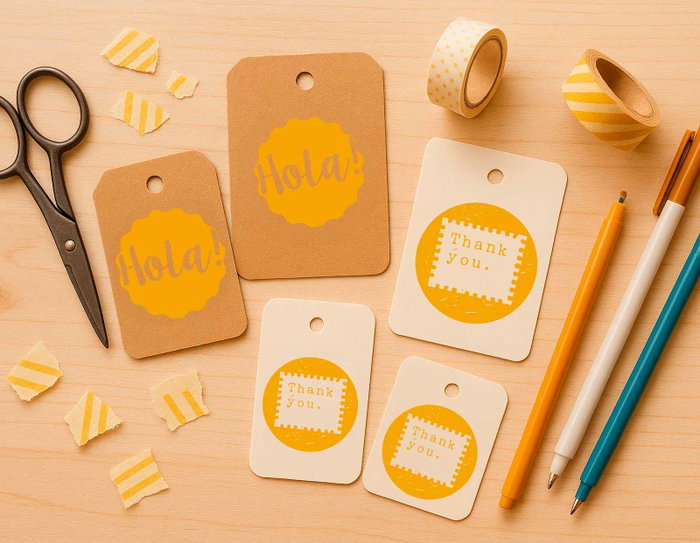Innspiro Kit 4 Tampons Bois Gratitude et Encre Jaune
