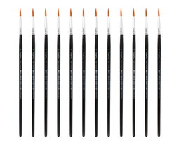 Innspiro Boîte de 12 pinceaux synthétiques ronds n°04