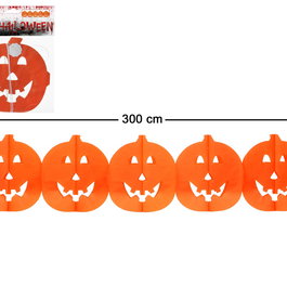 Guirnalda Calabazas Halloween Naranjas 300 cm (3 m) en Papel - Décor d'ambiance fête