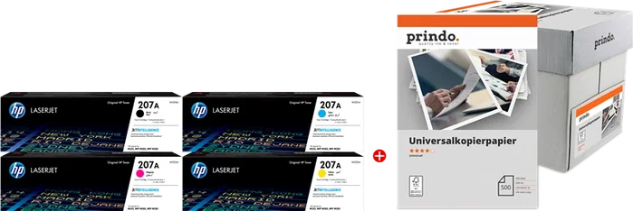 HP Prindo Universal Papier 2500 Blatt 207A MCVP 01 Value Pack Noir Cyan Magenta Jaune Blanc HP Prindo Universal Papier 2500 Blatt 207A MCVP 01 Value Pack Noir Cyan Magenta Jaune Blanc