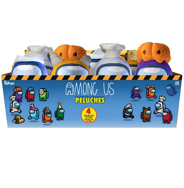 Bizak Peluche Among Us 18-20 cm, peluche officiel du jeu, super doux