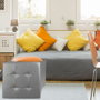 Home Deco Factory CAJA-PUF PLEGABLE GRIS