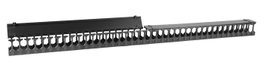 Lanview Panneau de gestion des câbles vertical 42U noir pour rack 19 pouces