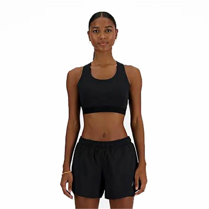 Soutien-gorge de Sport New Balance Sleek Medium Noir Bright Soutien-gorge de Sport New Balance Sleek Medium Noir Bright