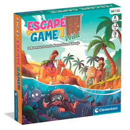 Clementoni - Escape Room, Aventure Sauvage, Jeu de Société avec Énigmes et Puzzles, Recommandé à Partir de 8 Ans