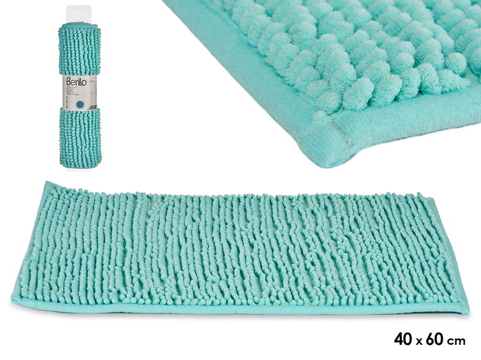 Berilo Tapis de Bain Jade Bleu 40x60 cm (Set de 12) Berilo Tapis de Bain Jade Bleu 40x60 cm (Set de 12)