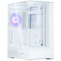 Zalman Boîtier PC P40 Prism Blanc - Moyen Tour ATX/Micro-ATX/Mini-ITX - Sans Alimentation - Châssis en Verre Trempé avec Ventilateur A-RGB, Ports USB Type-C et USB 3.0