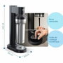BRITA sodaTRIO Noire avec bouteille 1L et cylindre de CO2 inclus