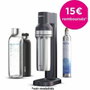 BRITA sodaTRIO Noire avec bouteille 1L et cylindre de CO2 inclus
