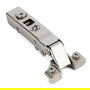 ALK - Paire de charnières Clip CAM 105° pour portes profil aluminium - Acier finition nickel - Fermeture amortie - Réglages 3D (Coudé/Supercoudé) - Épaisseur 19-23 mm
