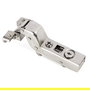 ALK - Paire de charnières Clip CAM 105° pour portes profil aluminium - Acier finition nickel - Fermeture amortie - Réglages 3D (Coudé/Supercoudé) - Épaisseur 19-23 mm