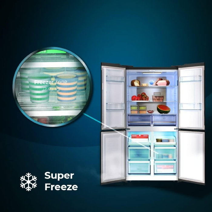 Réfrigérateur Combiné Cecotec Bolero CoolMarket 4D 490 Glass 490 L