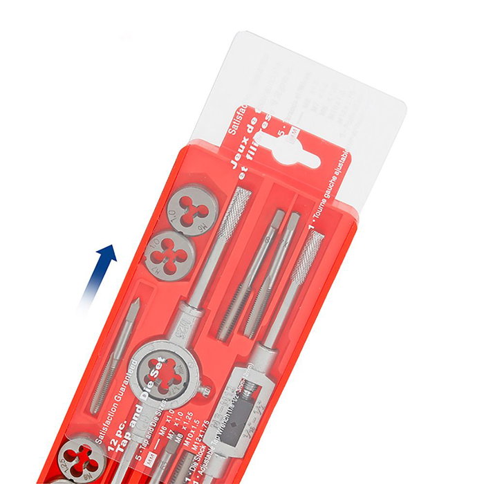 Ensemble de Tarauds Filetés Workpro 12 Pièces