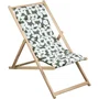 Jardin Prive - Chilienne F100 ECLIPSE, couleur avocat, en hêtre massif FSC avec toile en polycoton déperlant amovible, 3 positions, 106x55x95 cm