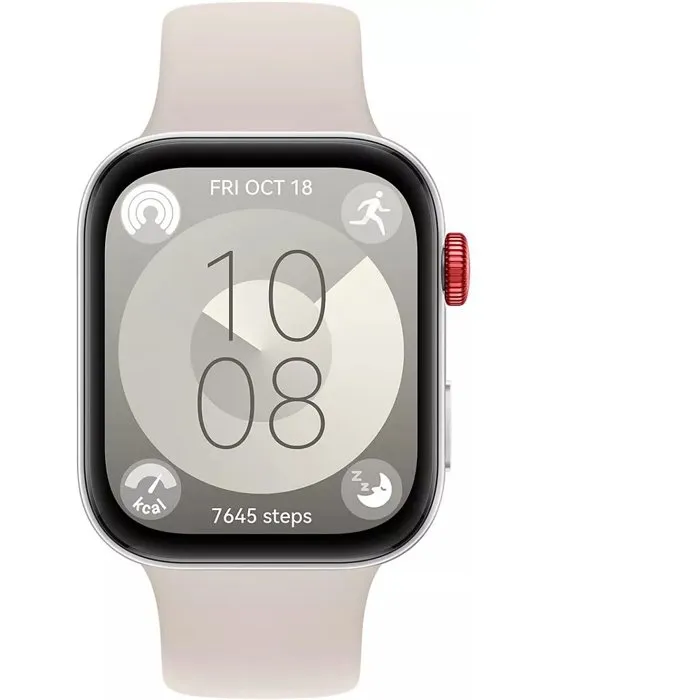 Huawei Watch Fit 3 - Montre connectée avec écran AMOLED 1.82 pouces blanc - GPS, Bluetooth, NFC, 100+ modes sport, suivi santé, autonomie 10 jours, étanche 5ATM