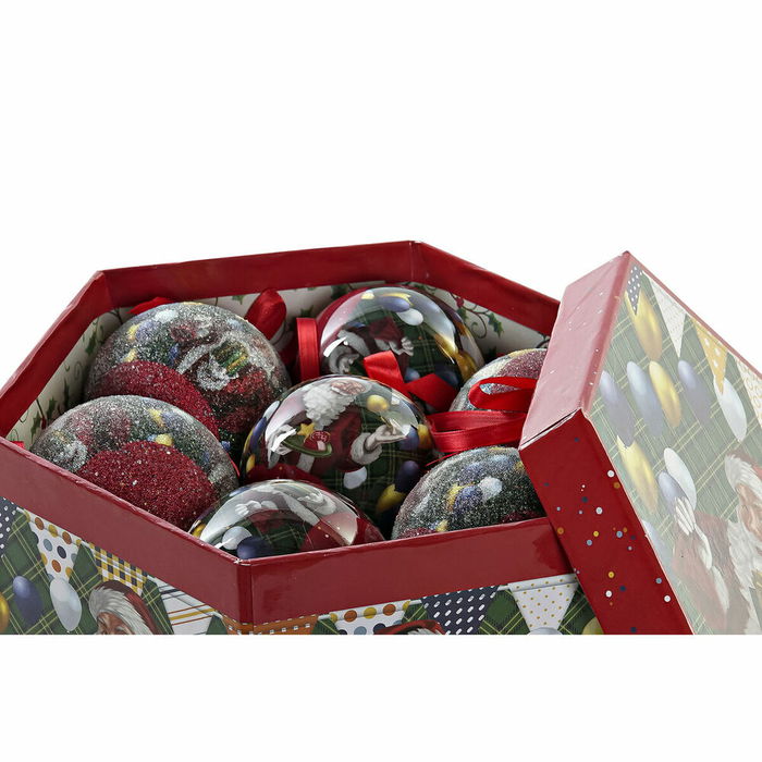 Boules de Noël DKD Home Decor Père Noël PVC (7 pcs) (7.5 x 7.5 x 12 cm)