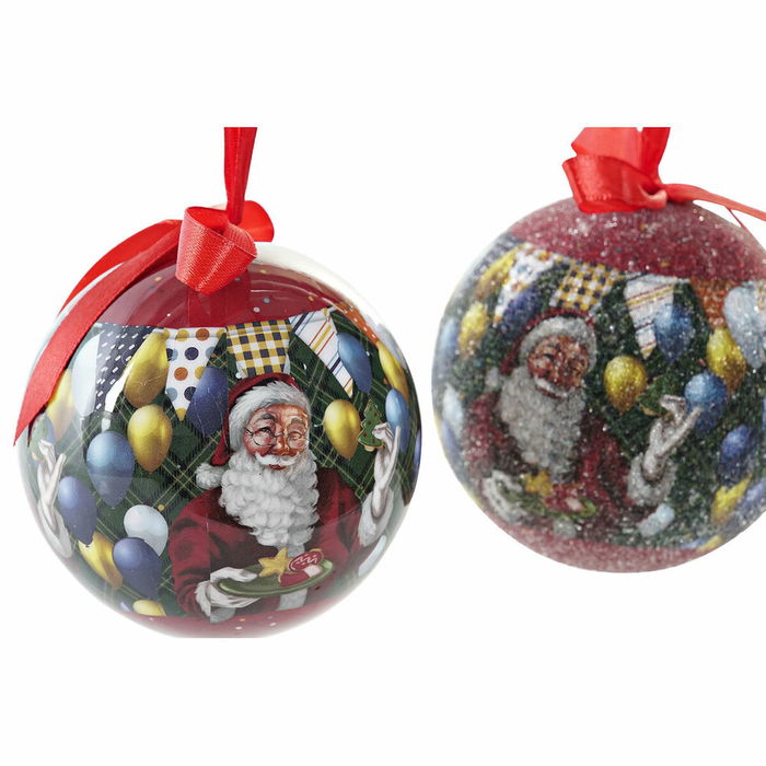 Boules de Noël DKD Home Decor Père Noël PVC (7 pcs) (7.5 x 7.5 x 12 cm)