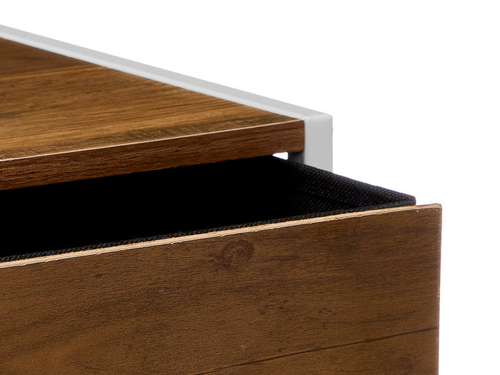 GIFTDECOR Mesita Cajon Balda Bambu Blanca