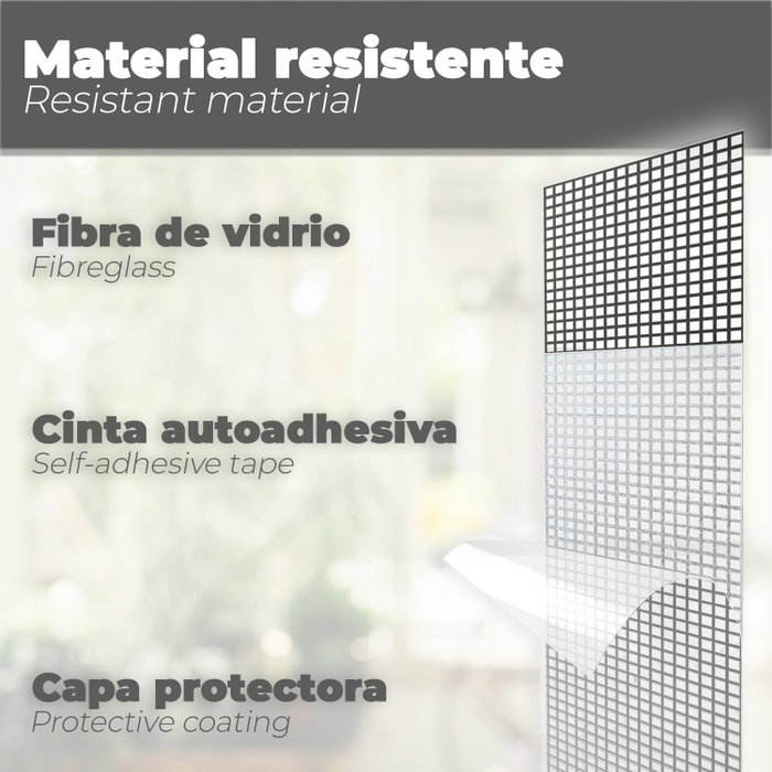 WOLFPACK LINEA PROFESIONAL Cinta Reparadora Tela Mosquitera 5 cm x 200 cm