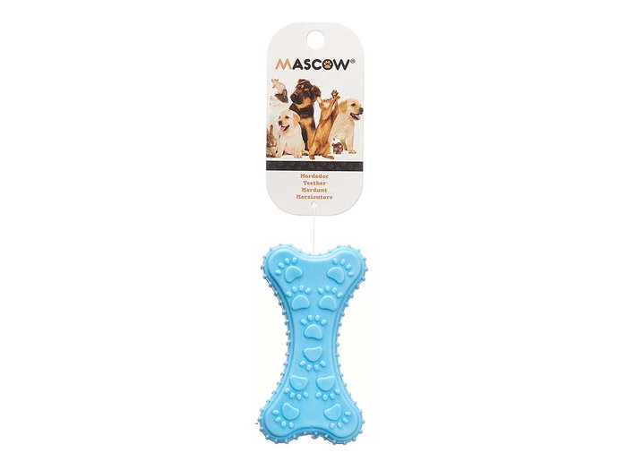 Mascow Hueso en silicone pour chien 10 cm, couleurs assorties aléatoires (Set de 24)