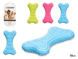 MASCOW Jouet Os en Silicone 10cm Assorti