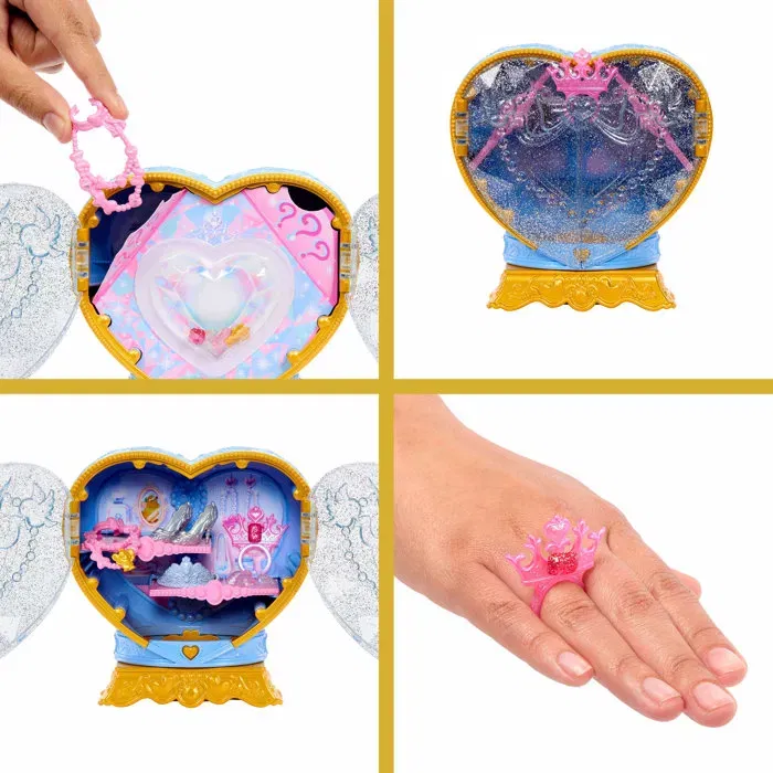 Disney Princesses JHL50 Princesse reveal Cendrillon - Sceptre avec accessoires cachés et coeur à déverrouiller