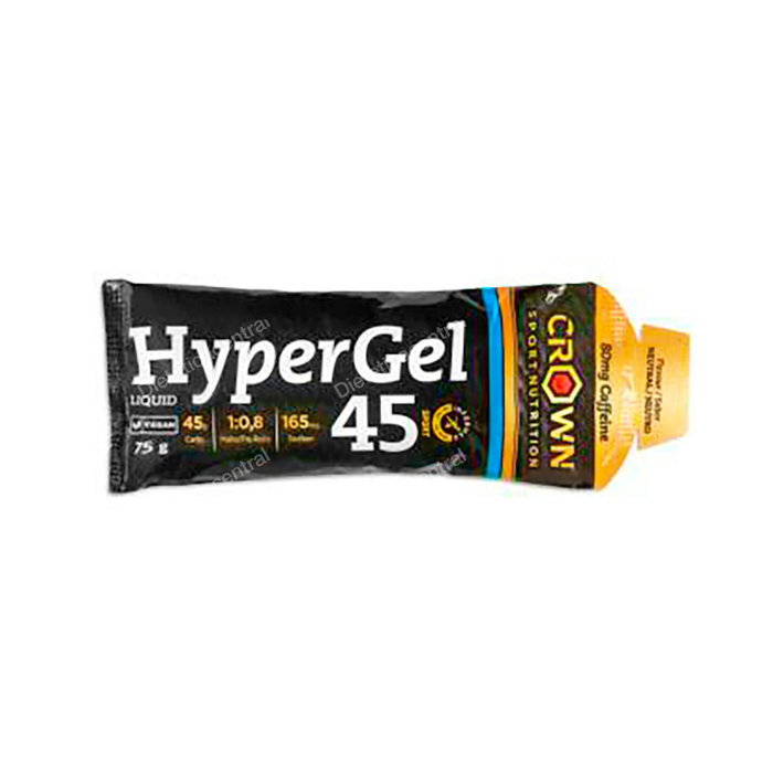 CROWN SPORT NUTRITION Hypergel 45 - Gel énergétique neutre avec caféine 80 mg - 75 g - Pour sport d'endurance et haute intensité - Certifié Informed-Sport - Vegan CROWN SPORT NUTRITION Hypergel 45 - Gel énergétique neutre avec caféine 80 mg - 75 g - Pour sport d'endurance et haute intensité - Certifié Informed-Sport - Vegan