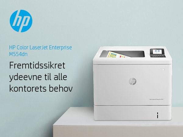 HP Imprimante LaserJet Enterprise M554dn Couleur, 33/35 ppm, Recto-Verso Automatique, Ethernet, Wi-Fi, USB, Écran LCD 2.7", A4 - Noir et Couleur