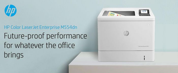 HP Imprimante LaserJet Enterprise M554dn Couleur, 33/35 ppm, Recto-Verso Automatique, Ethernet, Wi-Fi, USB, Écran LCD 2.7", A4 - Noir et Couleur
