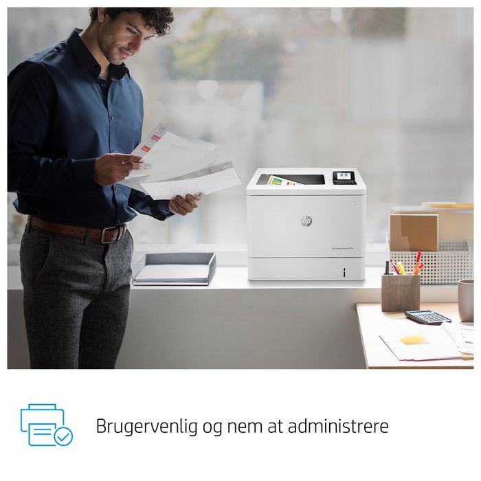 HP Imprimante LaserJet Enterprise M554dn Couleur, 33/35 ppm, Recto-Verso Automatique, Ethernet, Wi-Fi, USB, Écran LCD 2.7", A4 - Noir et Couleur