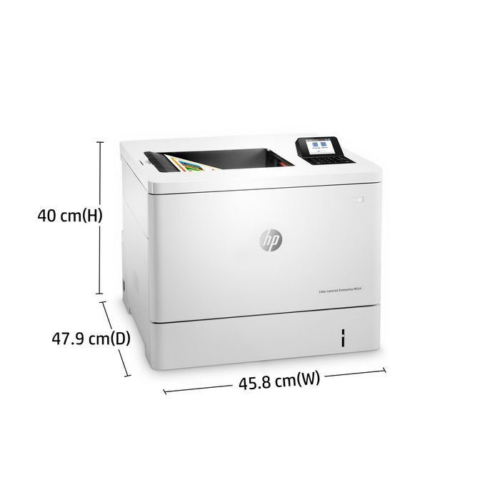 HP Imprimante LaserJet Enterprise M554dn Couleur, 33/35 ppm, Recto-Verso Automatique, Ethernet, Wi-Fi, USB, Écran LCD 2.7", A4 - Noir et Couleur