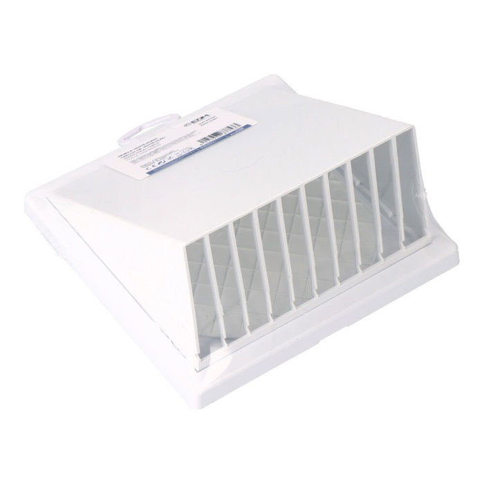 Edm Grille de ventilation avec manchon ABS Ø 100 mm blanche 170x170 mm
