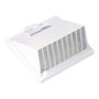 Edm Grille de ventilation avec manchon ABS Ø 100 mm blanche 170x170 mm