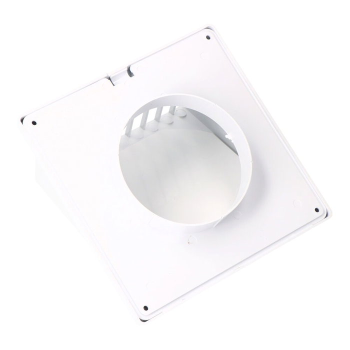 Edm Grille de ventilation avec manchon ABS Ø 100 mm blanche 170x170 mm