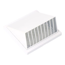 Edm Grille de ventilation avec manchon ABS Ø 100 mm blanche 170x170 mm