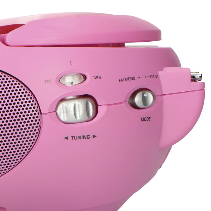 Lenco SCD-24 Radio stéréo FM avec lecteur CD rose Lenco SCD-24 Radio stéréo FM avec lecteur CD rose