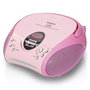 Lenco SCD-24 Radio stéréo FM avec lecteur CD rose