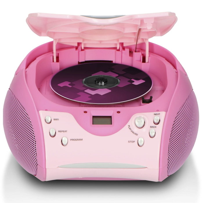 Lenco SCD-24 Radio stéréo FM avec lecteur CD rose Lenco SCD-24 Radio stéréo FM avec lecteur CD rose