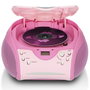 Lenco SCD-24 Radio stéréo FM avec lecteur CD rose