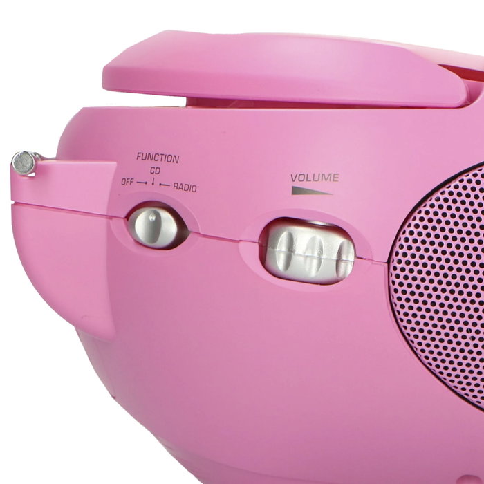 Lenco SCD-24 Radio stéréo FM avec lecteur CD rose Lenco SCD-24 Radio stéréo FM avec lecteur CD rose