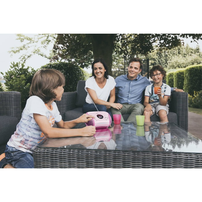 Lenco SCD-24 Radio stéréo FM avec lecteur CD rose Lenco SCD-24 Radio stéréo FM avec lecteur CD rose