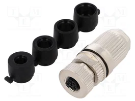HARTING Connecteur M12 femelle 5 broches code L - Power droit
