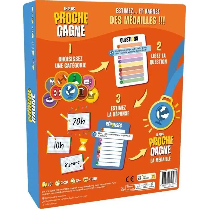 Asmodee Le Plus Proche Gagne - Jeu de société quiz ultime - À partir de 14 ans - 2 à 10 joueurs - Partie de moins de 30 min - Version française