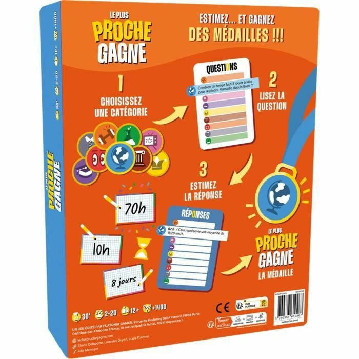 Asmodee Le Plus Proche Gagne, jeu de quiz ultime