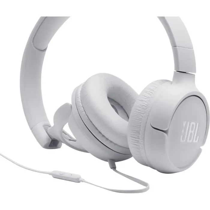 JBL Tune 500 Casque filaire supra-aural Blanc JBL Tune 500 Casque filaire supra-aural Blanc