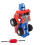 TACHAN - Robot 3 en 1 à Assembler Rouge, 27 Pièces - Se Transforme en 2 Véhicules - Jeu de Construction - À Partir de 3 Ans - Réf. T01026